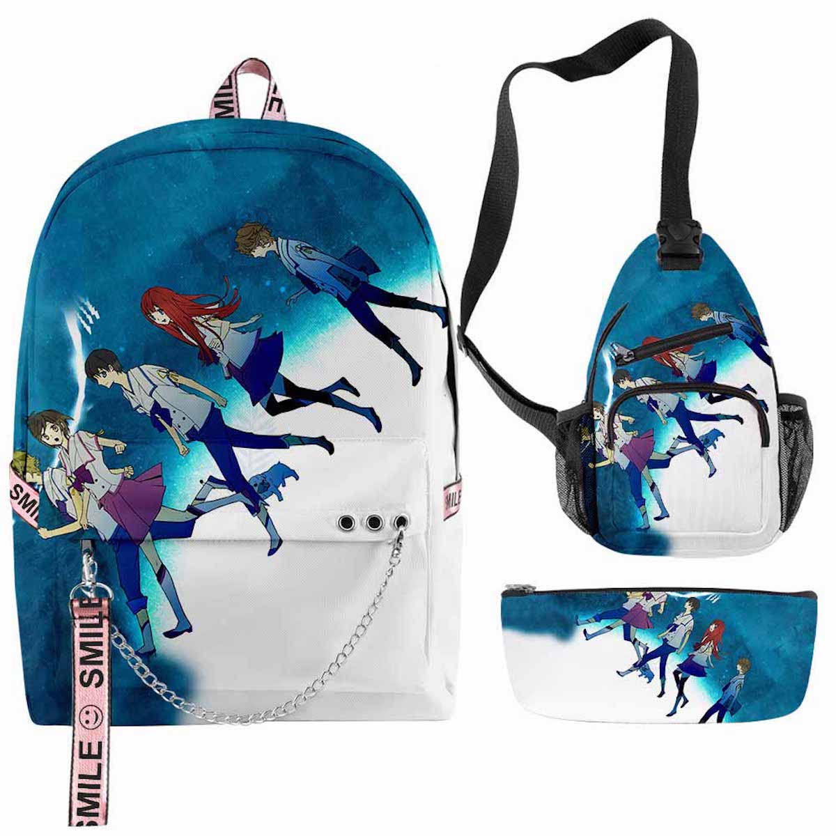 Conjunto De Mochilas From News Worlds Cartoon Kids School 3 Unidades