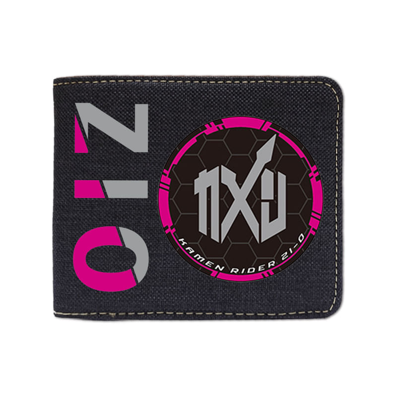 Carteira Kamens Riders Anime Characters Slim Bifold Canvas