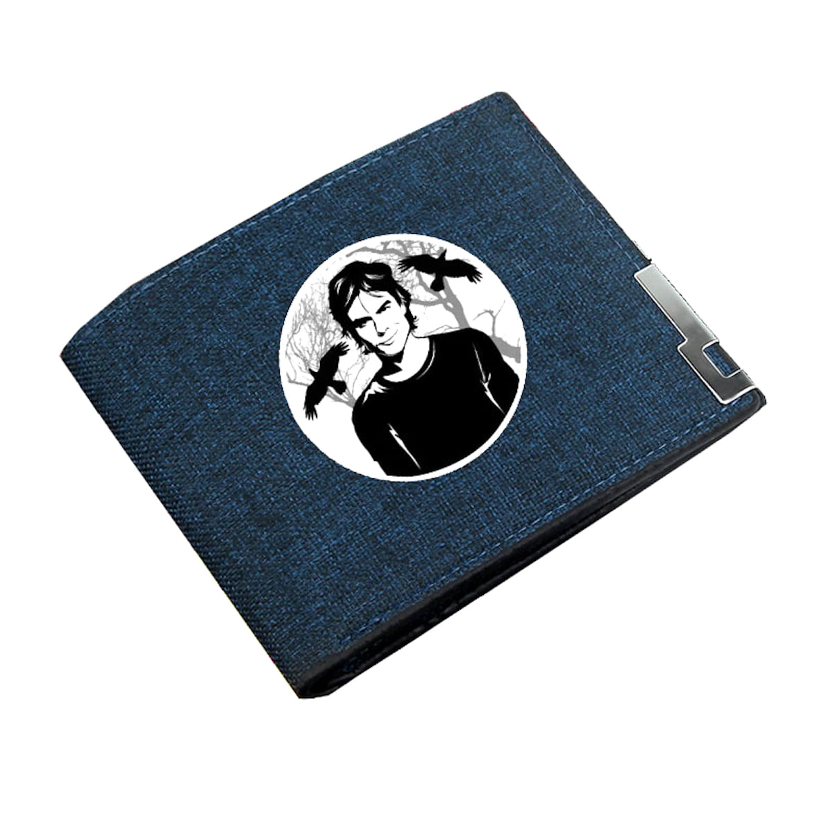 Carteira Anime Vampires Diaries Anime Leather Bifold Para Crianças