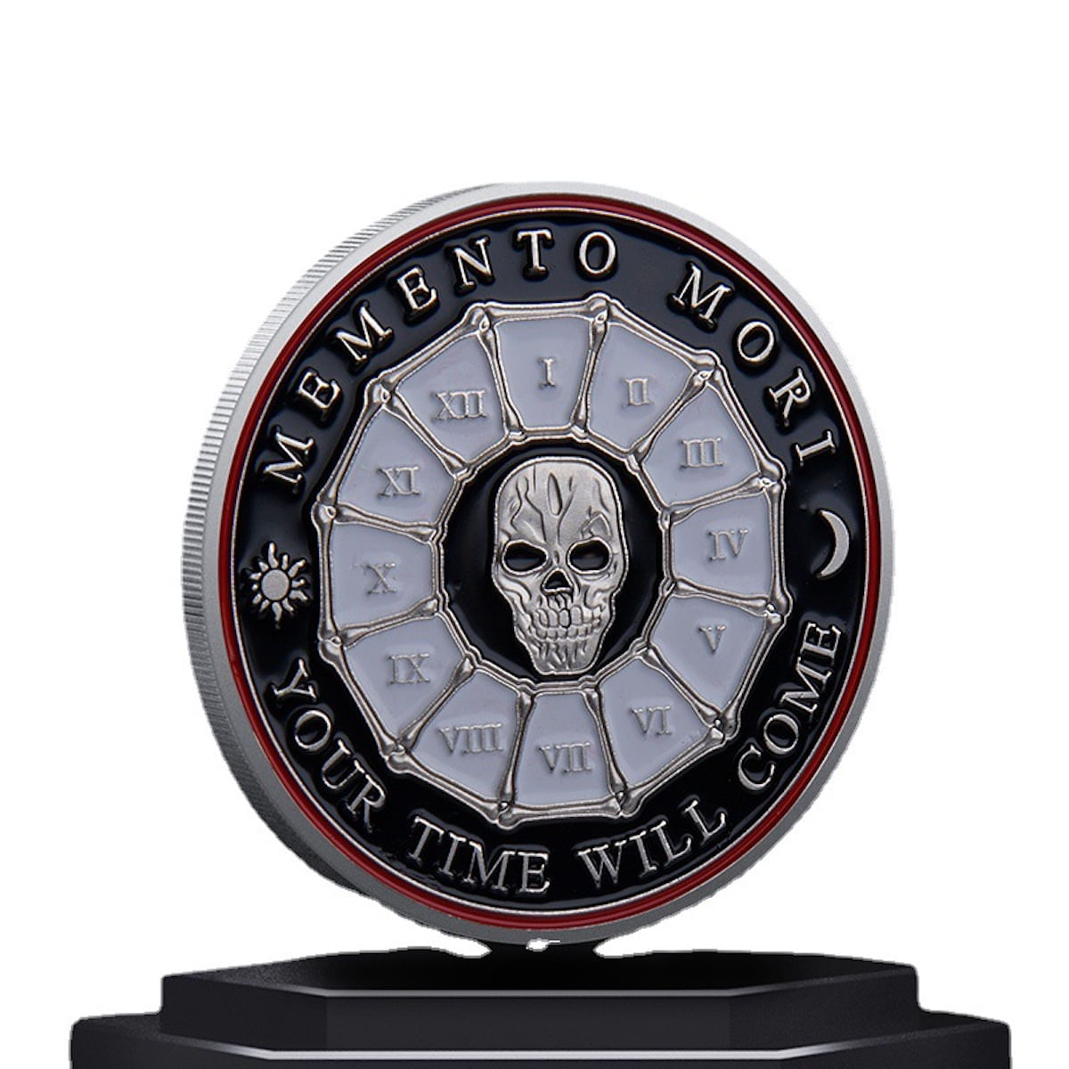 Craft Badges Relief Vernished Metal Skull Anime Coins Medalhas