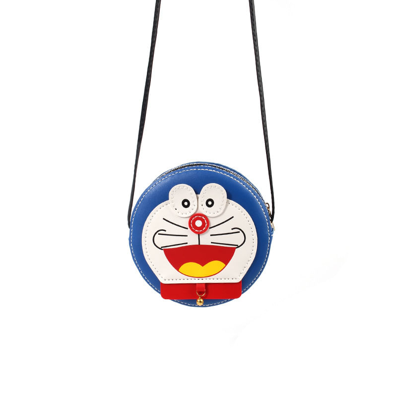 Bolsa Mensageiro De Pelúcia Doraemons Anime Shoulder Kids 14x6x14cm