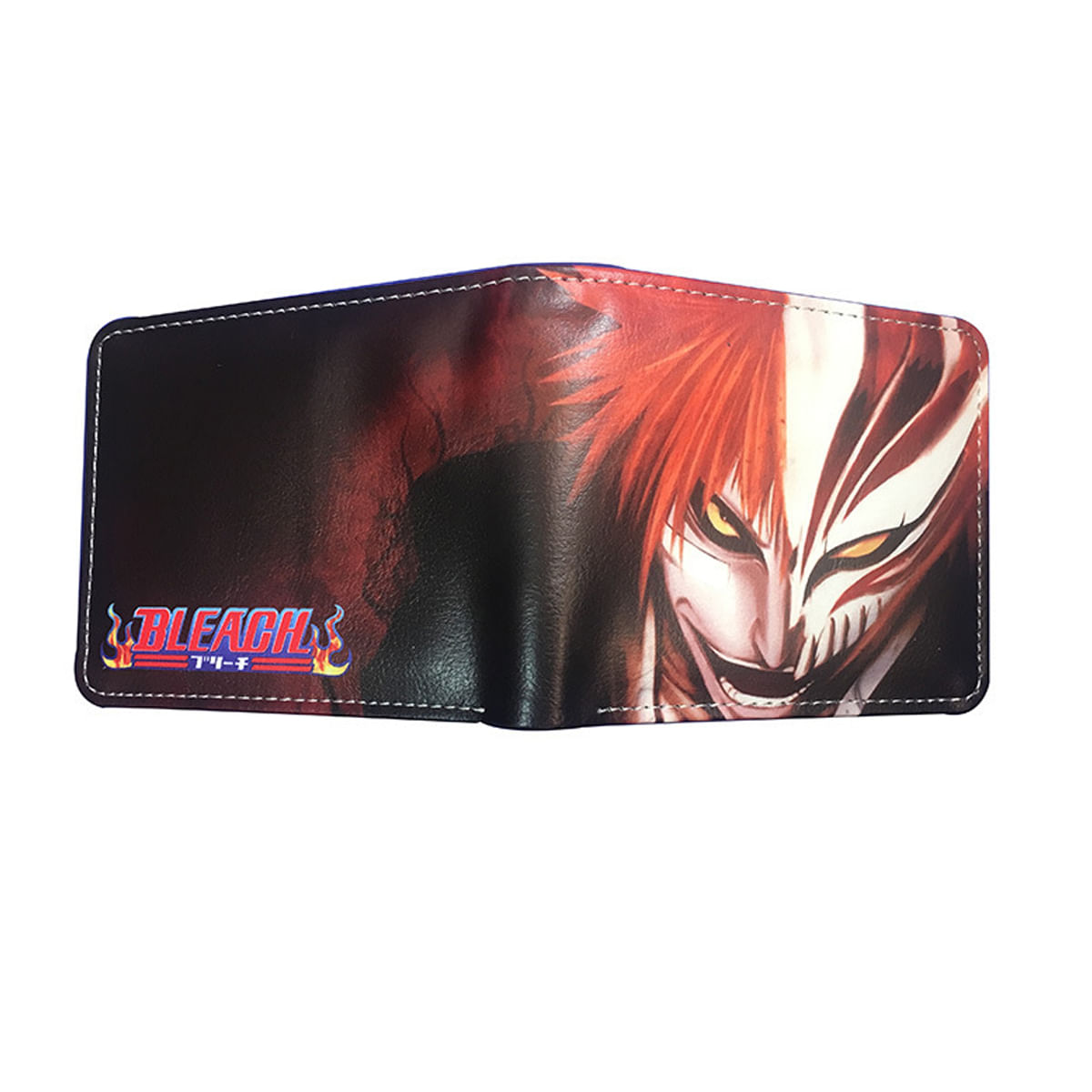 Carteira De Couro Branqueado De Anime Com Duas Dobras De Parede Curta Para Crianças