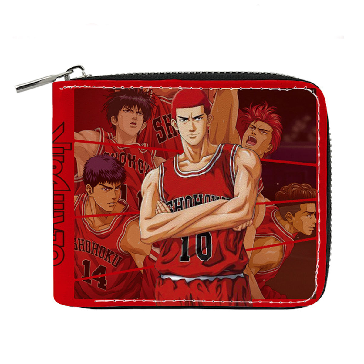 Carteira De Couro Dobrável Slam Dunk Anime 10x12x2.5cm Para Crianças
