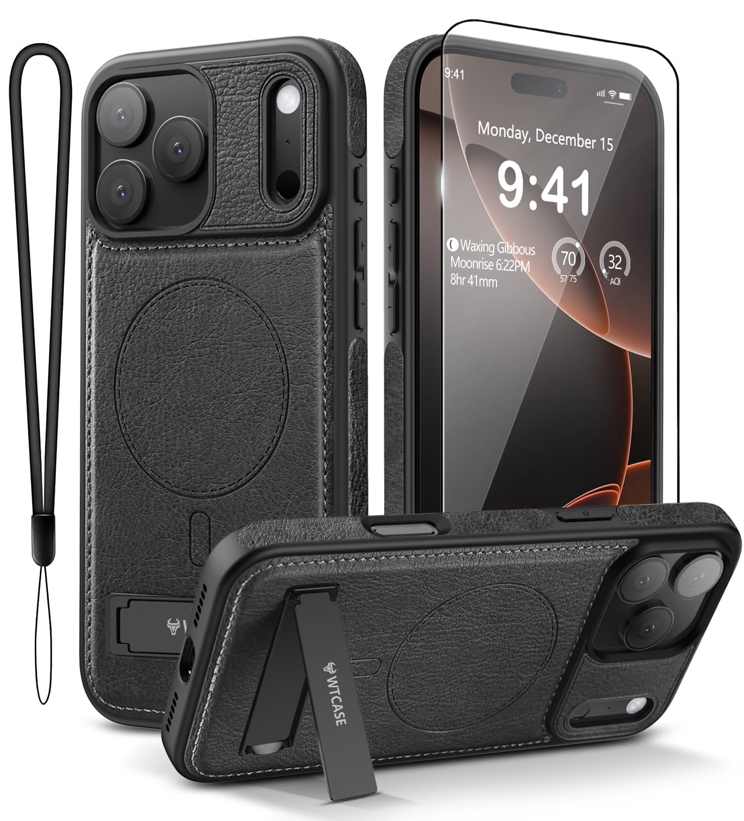 Capa Para Celular Wtcase Iphone 17 Pro Max Magnetic Leather