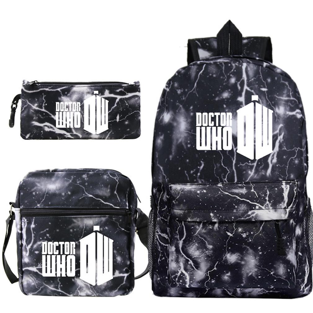 Conjunto De Mochilas Doctors Whos Satchel Anime Casual School