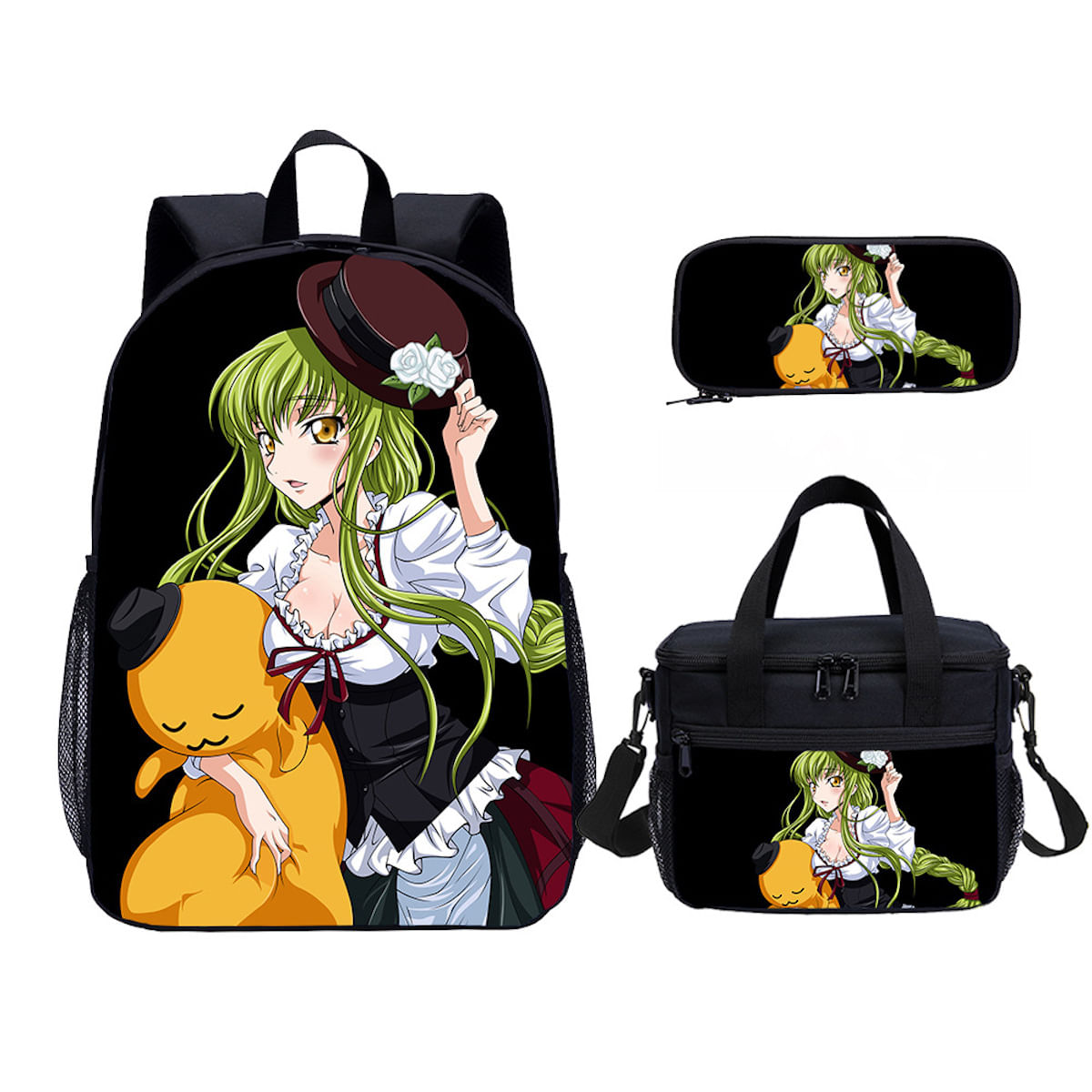 Conjunto De Mochilas Escolares Code Geass, 3 Unidades Para Estudantes