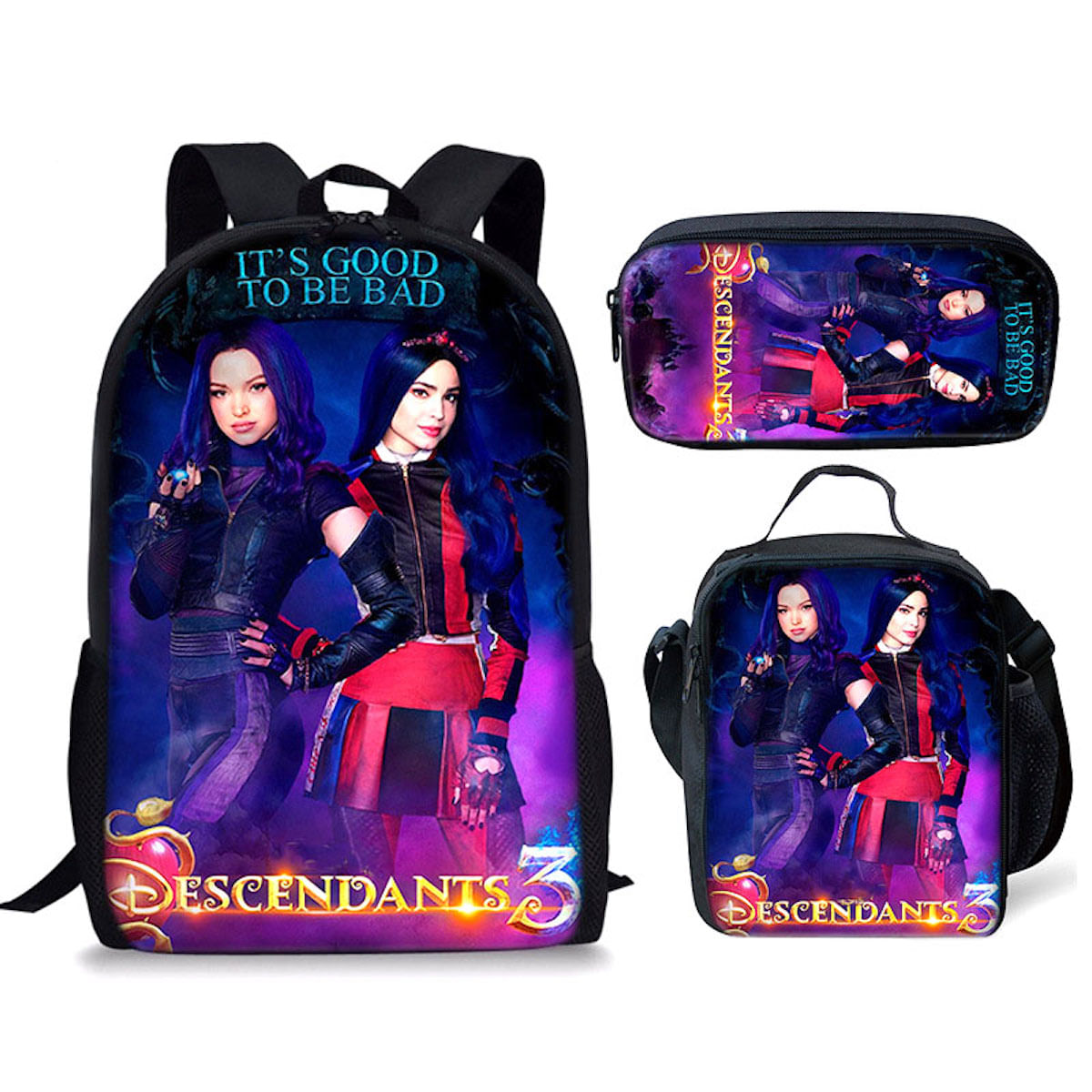 Conjunto De Mochilas Descendants Anime School, 3 Unidades/lote Para Crianças