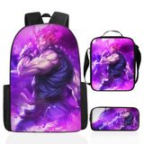 Conjunto De Mochilas Akumas Anime School, 3 Peças Com Bolsa De Ombro