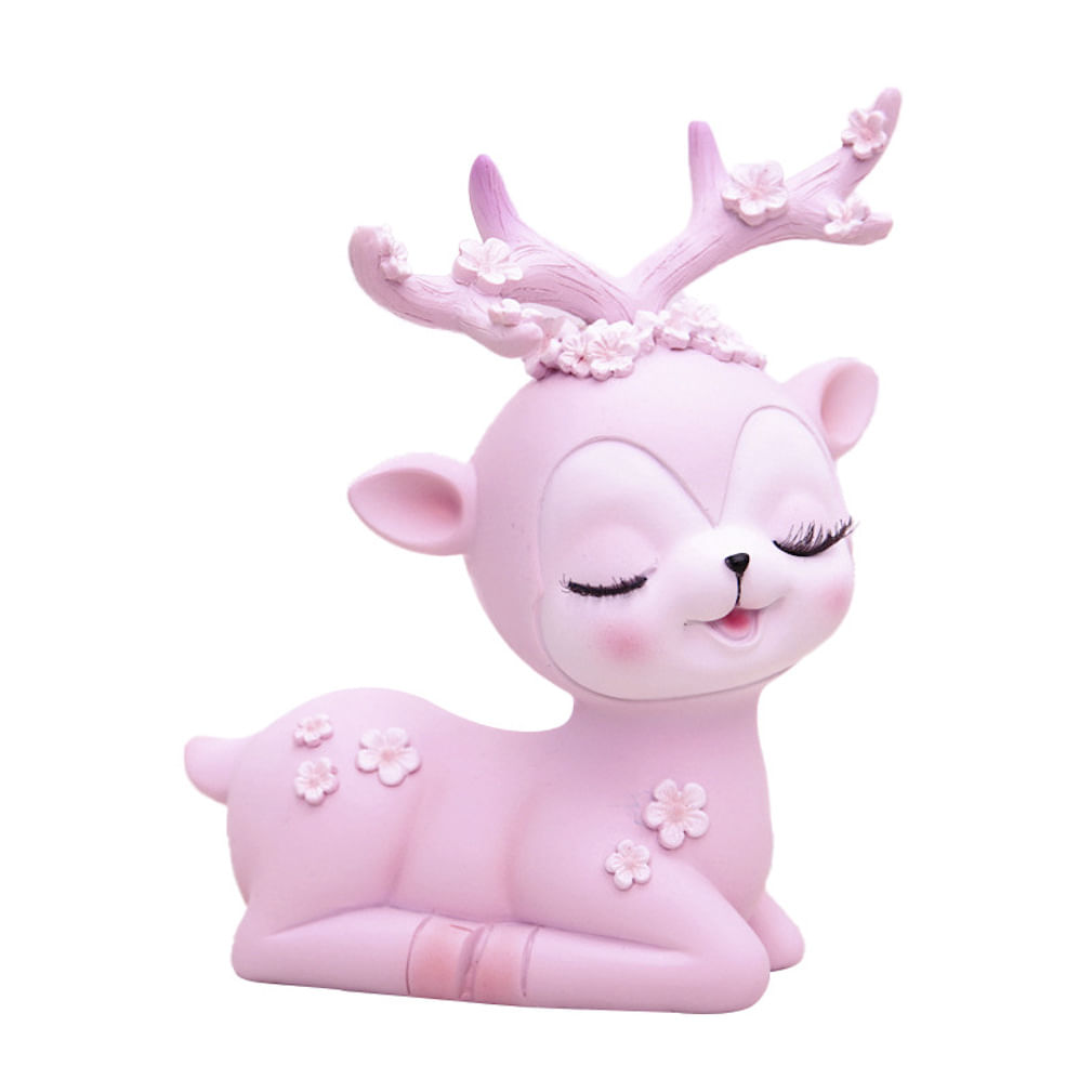 Piggy Bank Deer Blooming For Kids Coin Money Box Plastic