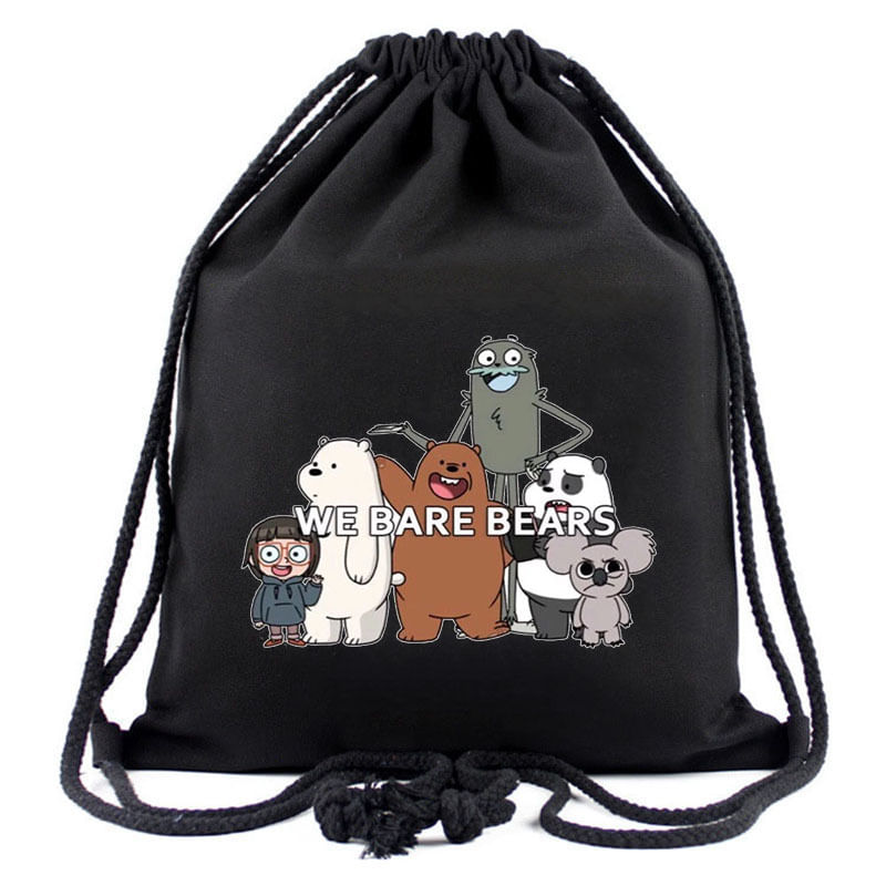 Bolsa Com Cordão We Bare Bears Anime String Swim Gym