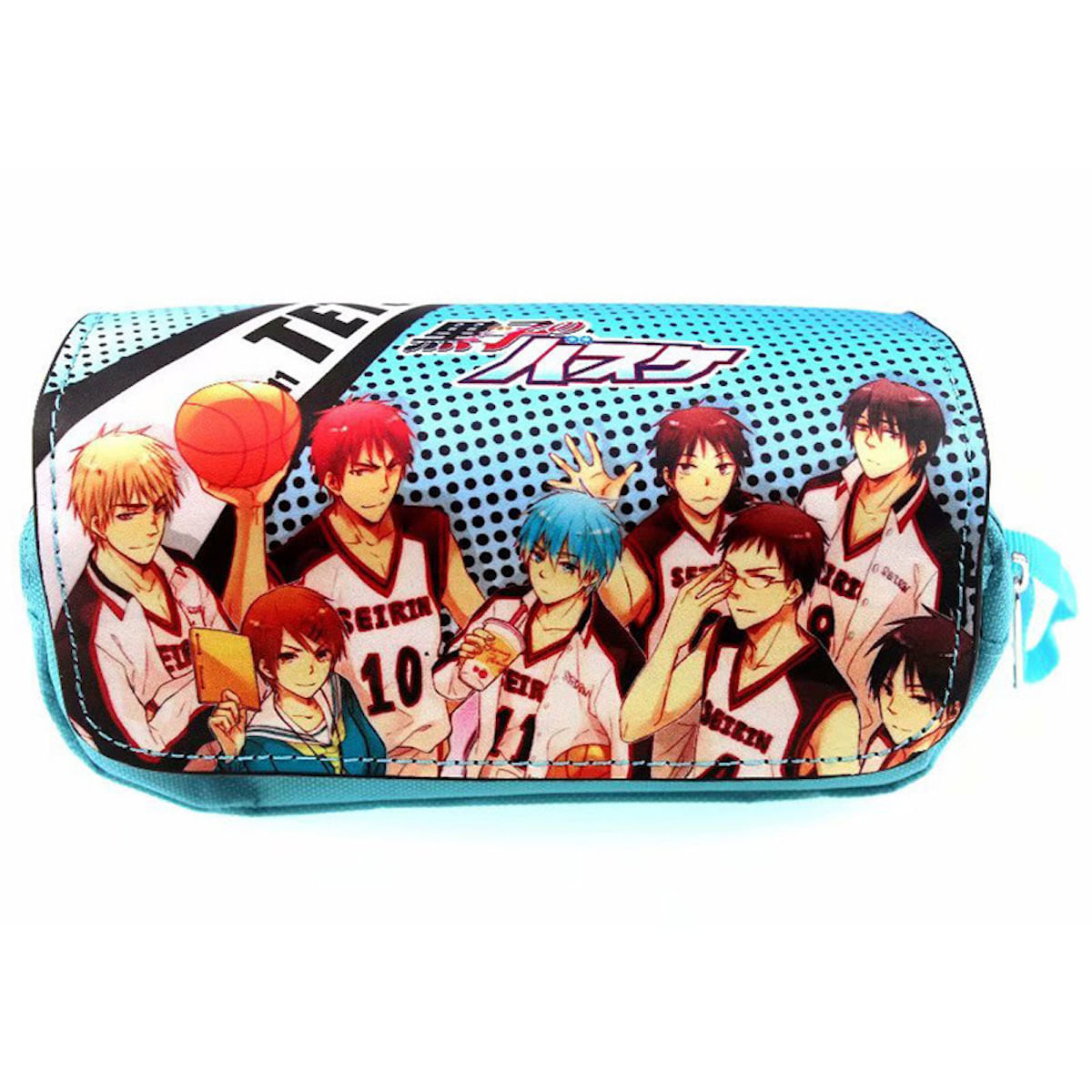 Caixa De Lápis Kurokos Basketballs Pu De Grande Capacidade 21x7x10,5 Cm