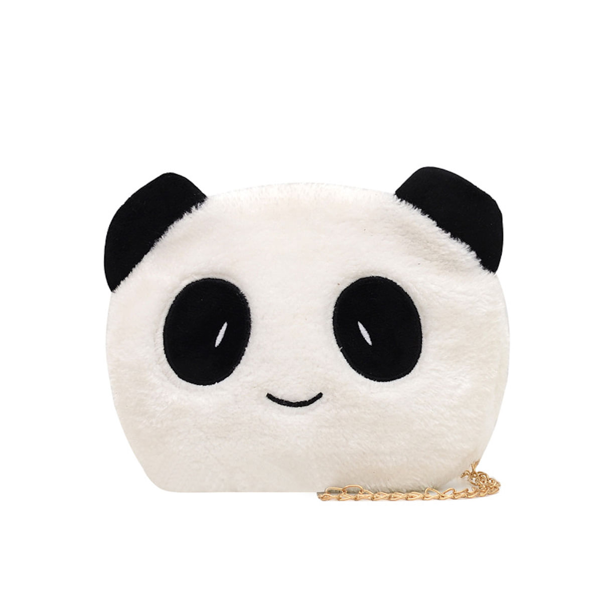 Bolsa De Ombro Tipo Mensageiro Panda Head Plush Para Uso Diário