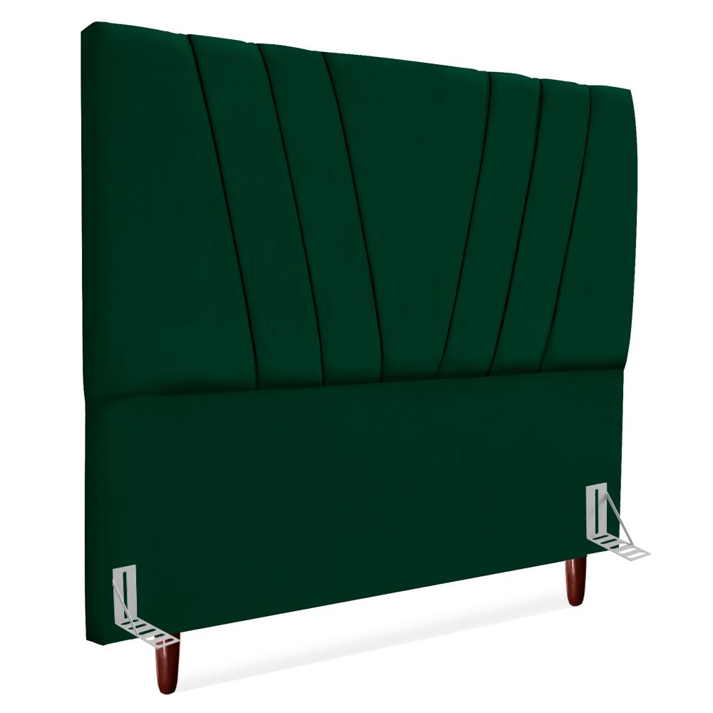 Cabeceira Casal 140 Cm Com Frame Belgica Suede Verde Artte