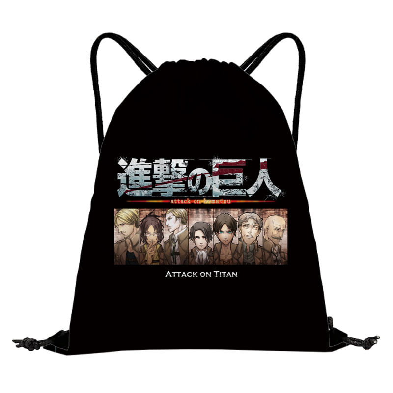 Bolsa Com Cordão Attacks Titans Anime String Swim Gym