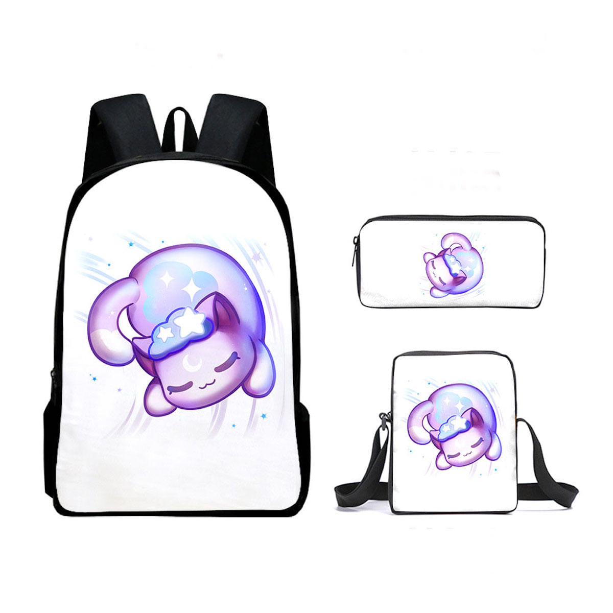 Conjunto De Mochilas Aphmaus School Students Com Bolsa De Ombro E Estojo Para Canetas