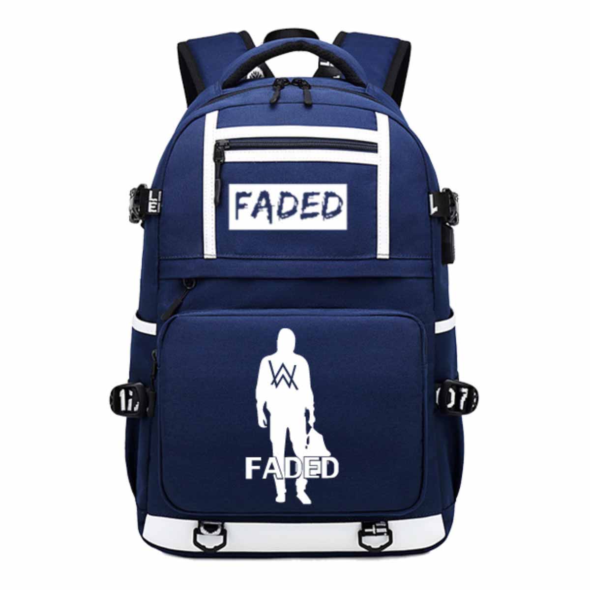 Mochila Alans Walkers Cartoon Kids School Anime 30x15x48cm