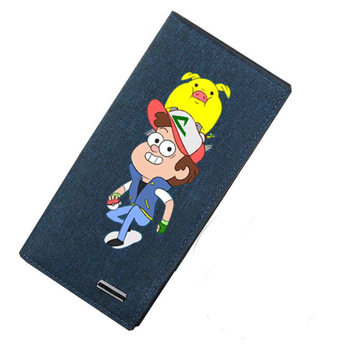 Carteira Gravatys Falls Anime Leather Bifold Para Crianças