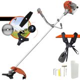 Roçadeira Máquina De Corta Grama À Gasolina Tekna Rl520acg2 2t 52cc 2hp 13.000rpm + Lâmina 2 Pontas + Lâmina 3 Pontas + Lâmina 40 Dentes + Carr