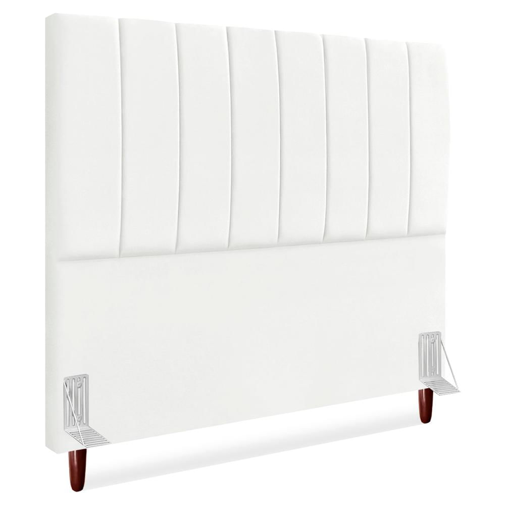 Cabeceira Casal 140 Cm Com Frame Carla Suede Branco Artte