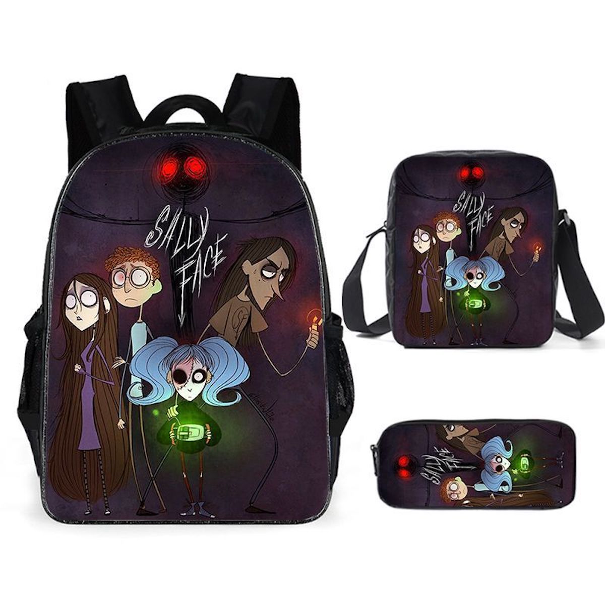 Conjunto De Mochilas Sallys Faces School Students Com Bolsa De Ombro