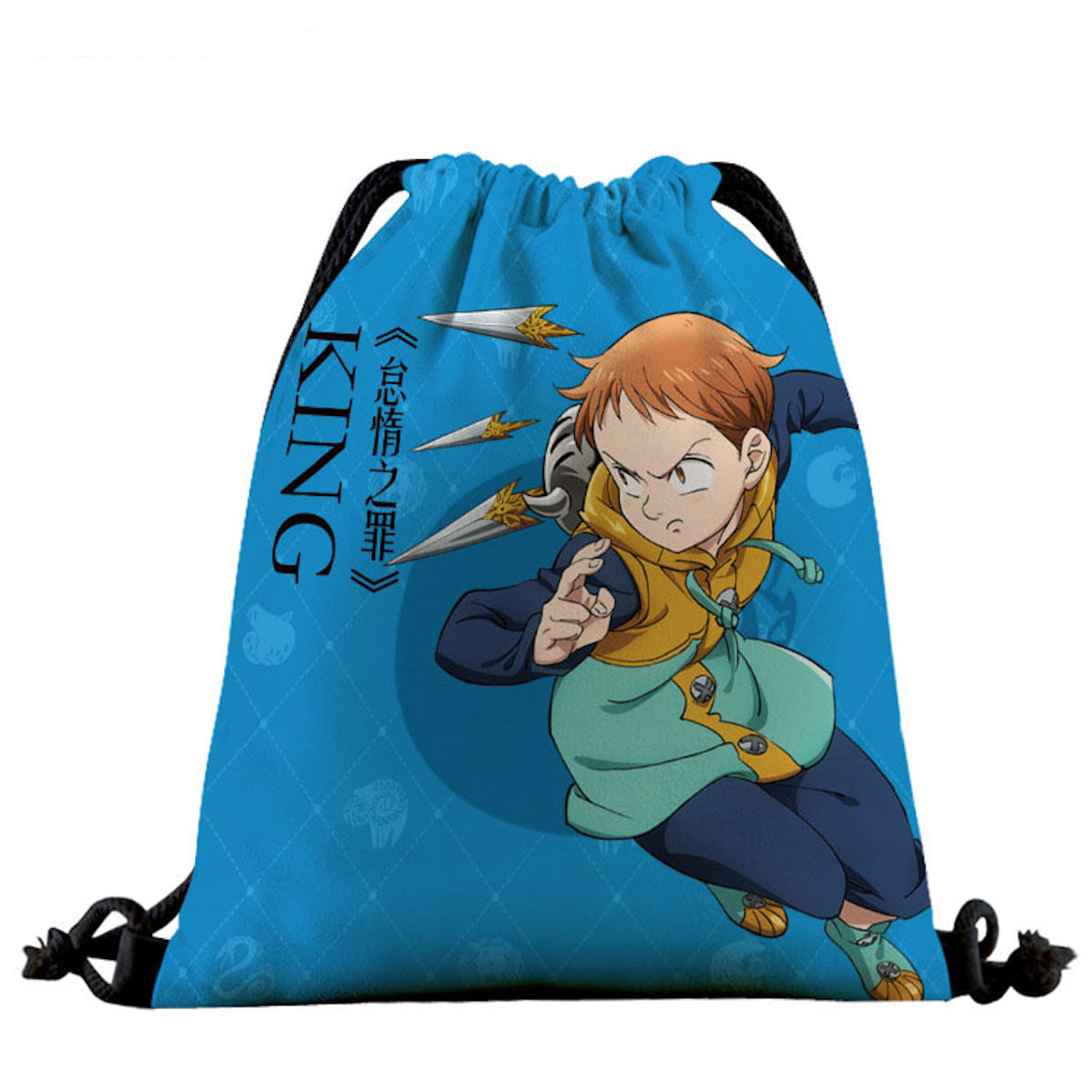 Mochila Com Cordão Seven Deadly Sins Anime 39x32cm