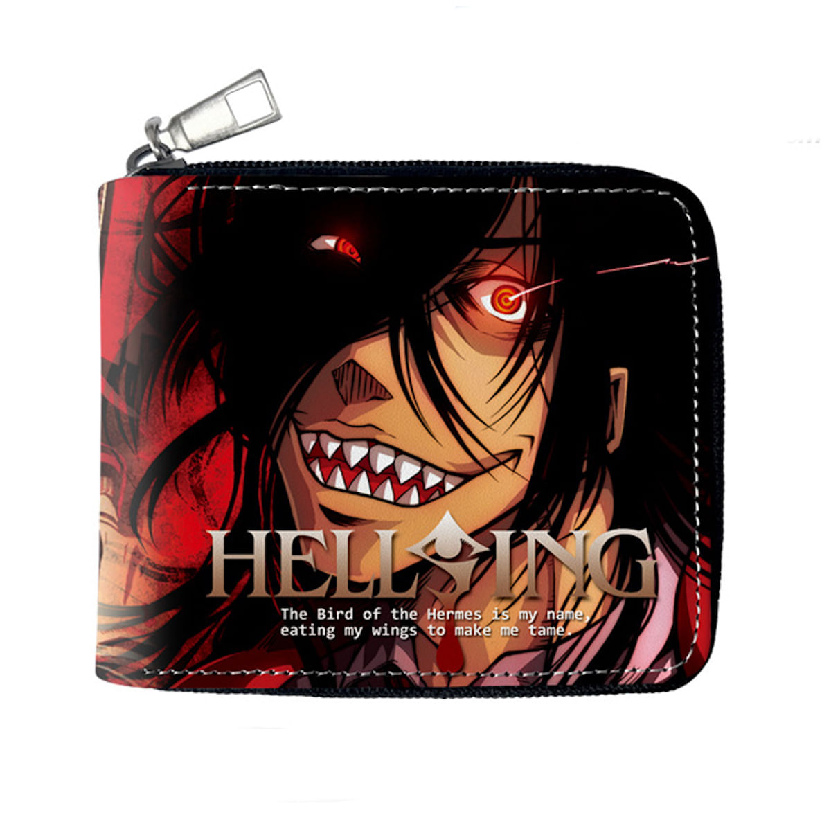 Wallet Helling Anime Leather, Parede Curta Dobrável Para Crianças