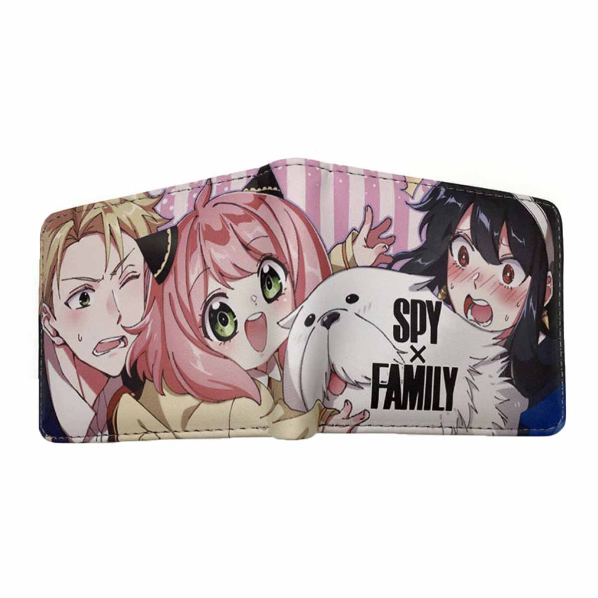 Caracteres De Anime Wallet Spys Family, Couro Pu Fino E Dobrável