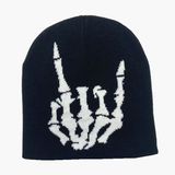 Chapéu De Malha Winter Beanie Skulls Hands Anime Soft Material