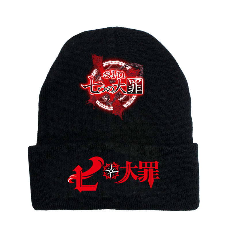 Chapéu De Malha Seven Deadly Sins Anime Winter Beanie Slouch