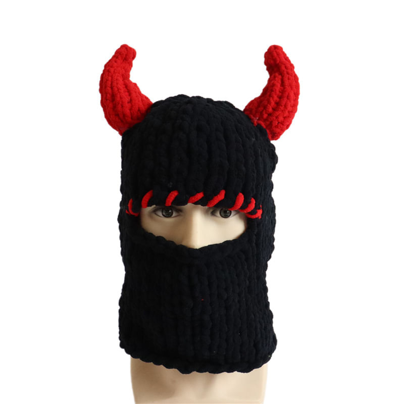Chapéu De Cosplay Devils Horns Warm Soft Cozy Hat Para Adultos/crianças