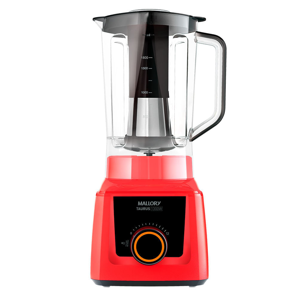 Liquidificador Mallory Taurus Vermelho 12 Velocidades 1300w