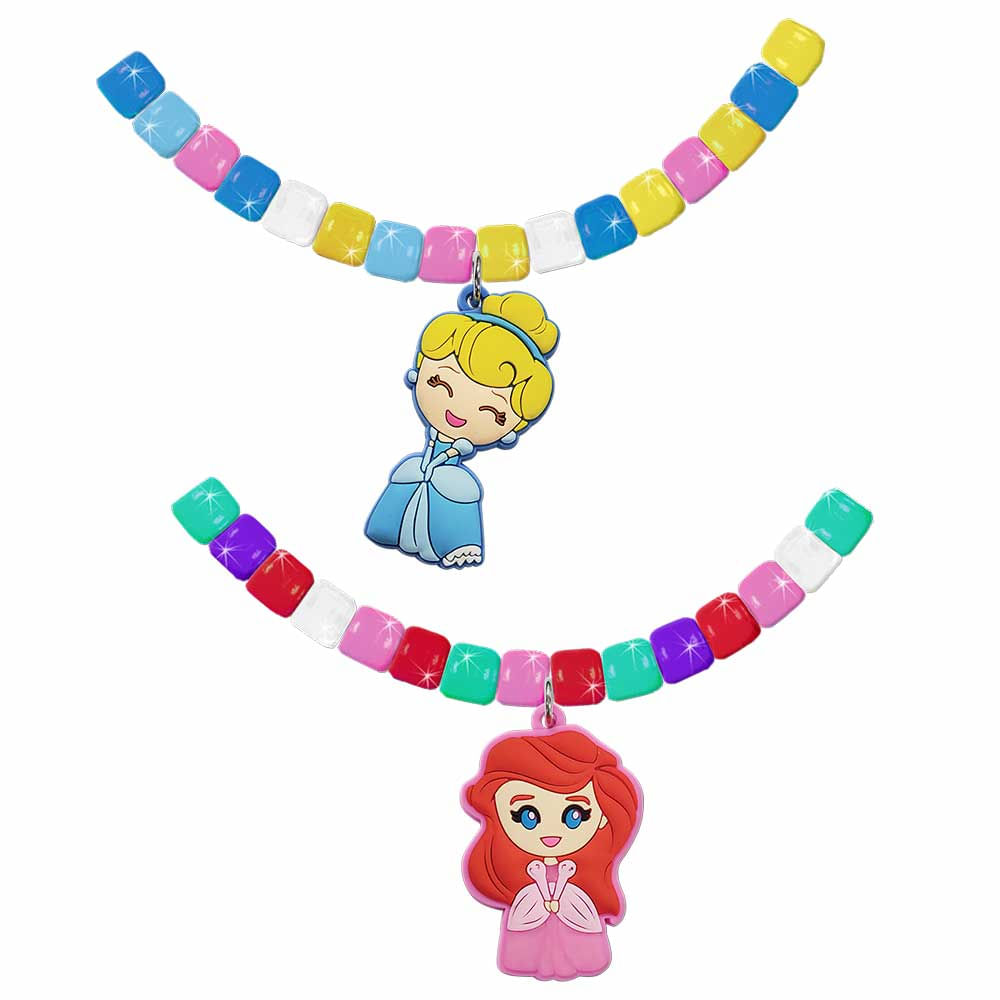 Kit Infantil Disney Princesas Pulseira E Colar Com Pingentes Toyng