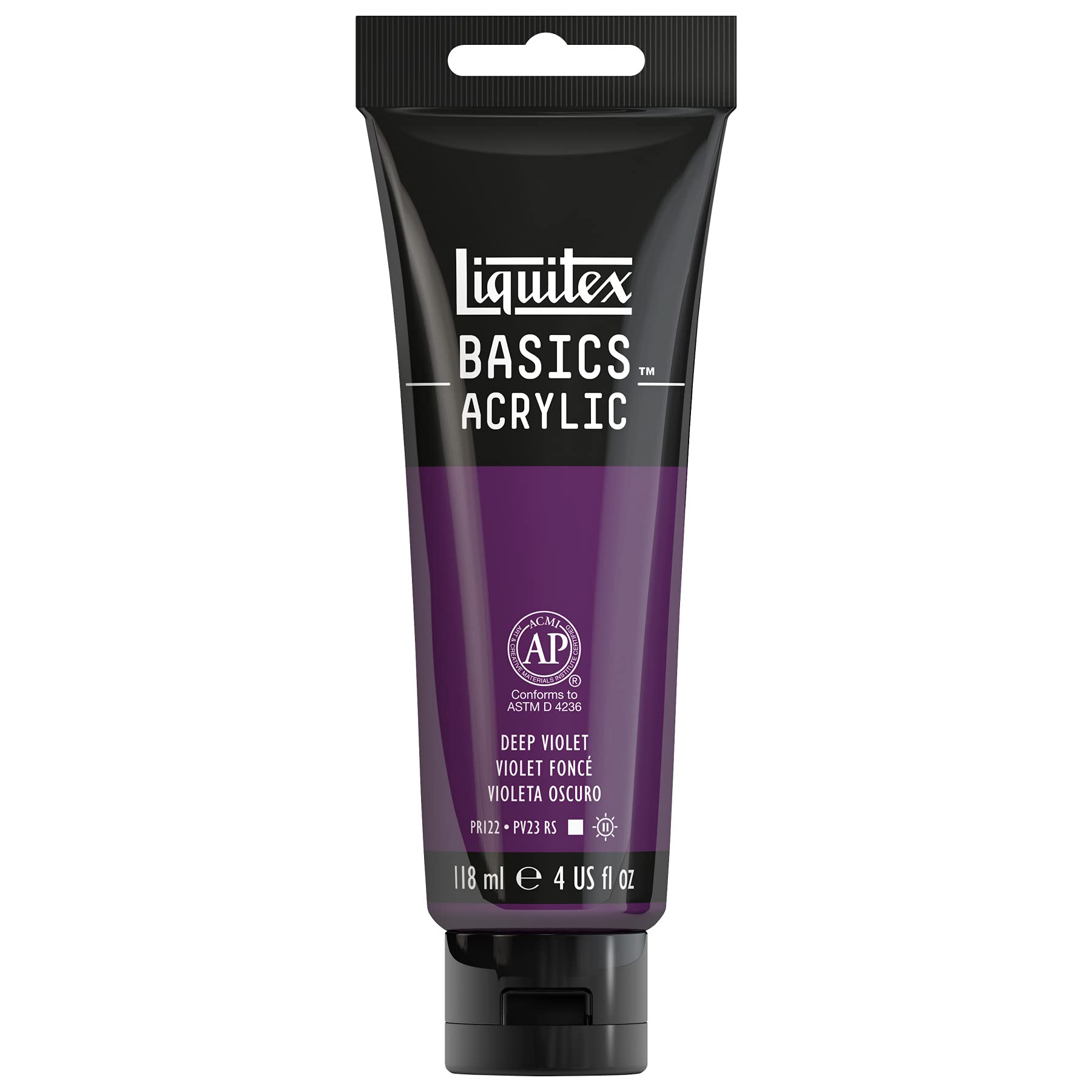 Tubo De Tinta Acrílica Liquitex Basics Deep Violet 118ml
