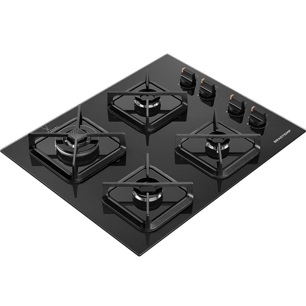 Cooktop 4 Bocas A Gás Grades Ferro Fundido Chamas Especiais Bds62ae ...