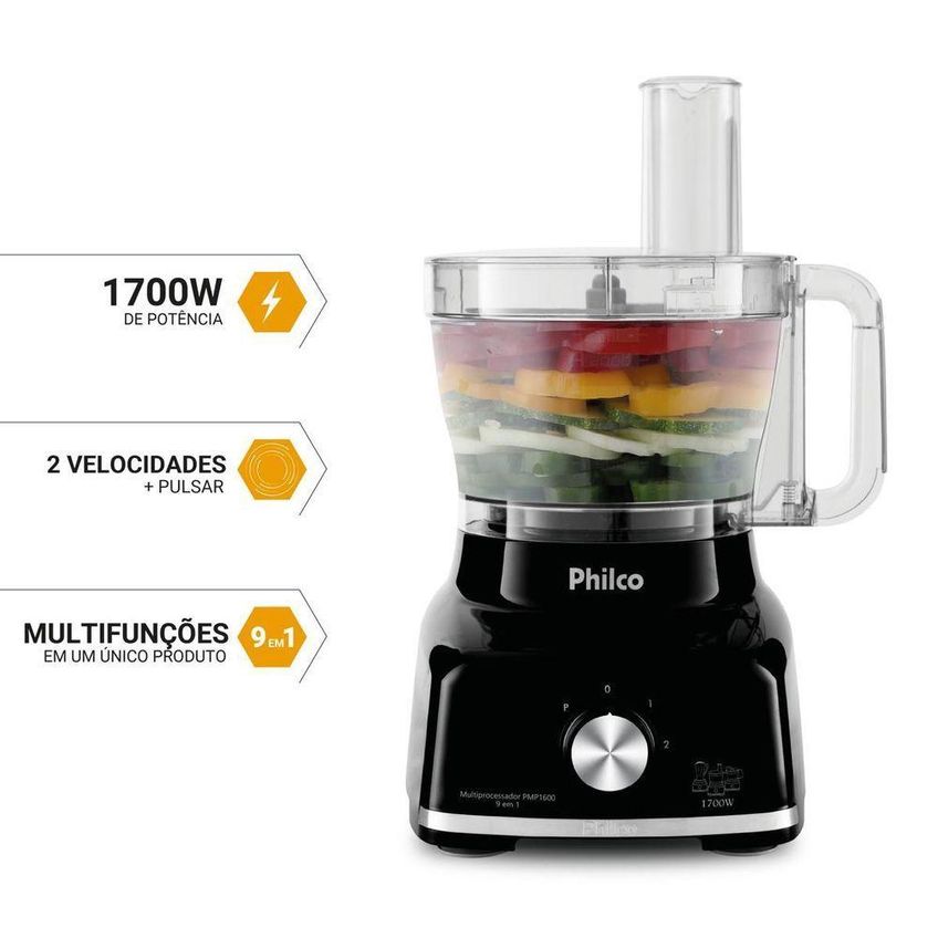 Multiprocessador Philco 9x1 Turbo Pmp1600p 1700w 220v - imagem 3