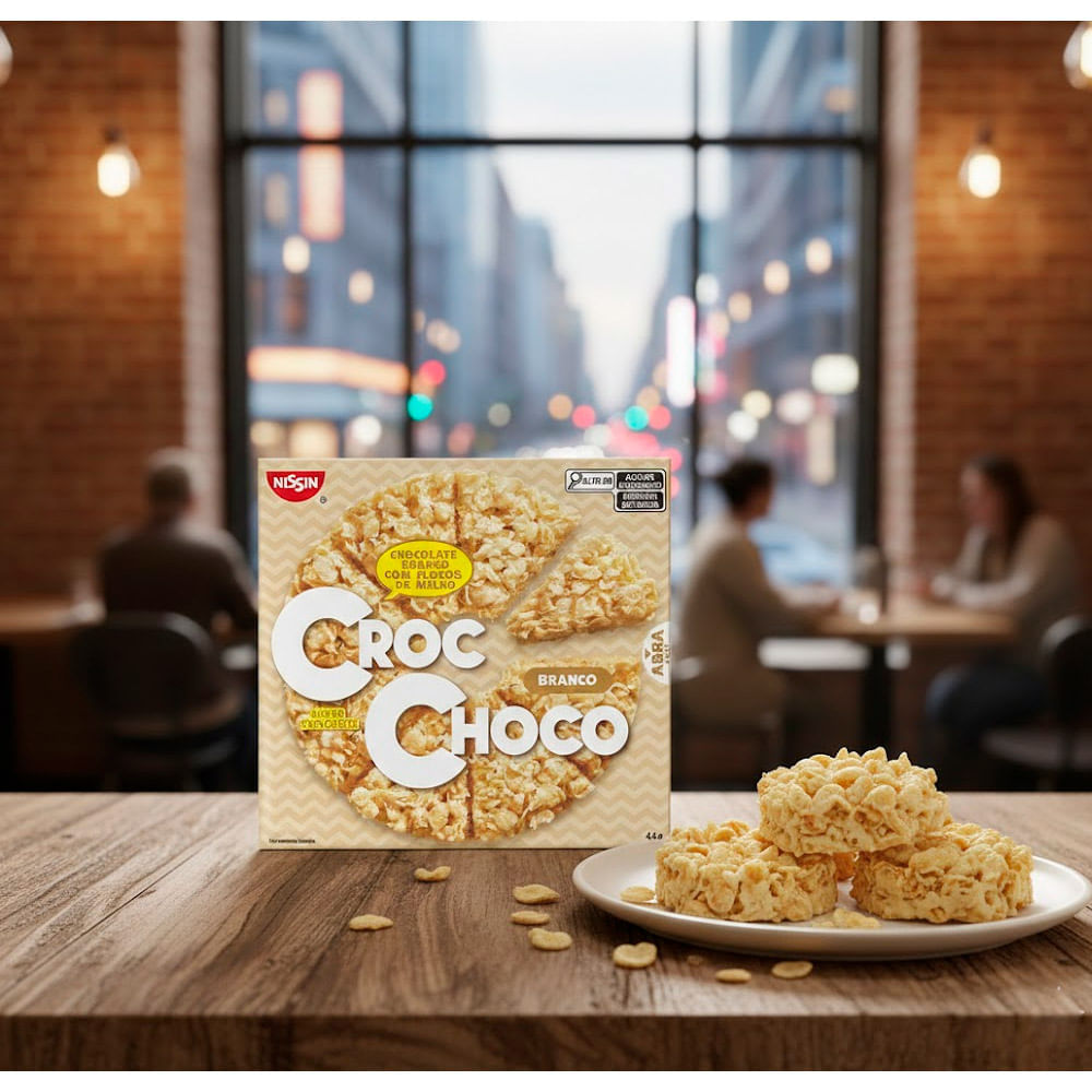 Chocolate Nissin Croc Sabor Choco Branco 44g Nissin - Carrefour
