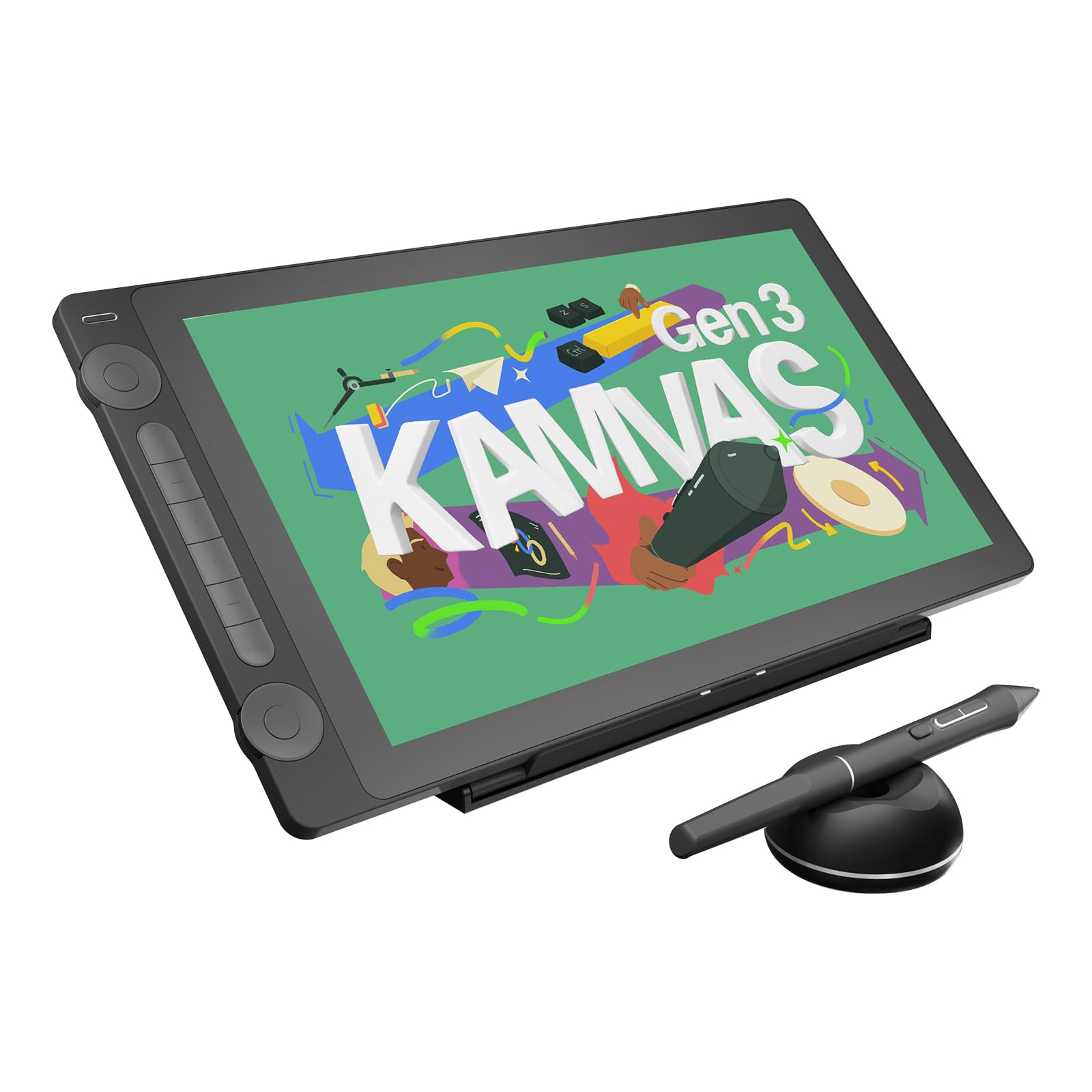 Tablet De Desenho Huion Kamvas 16 (gen 3) 2,5k Qhd De 15,8 Polegadas
