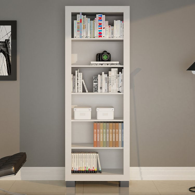 Armário Multiuso 5 Prateleiras Flex Valdemóveis Branco