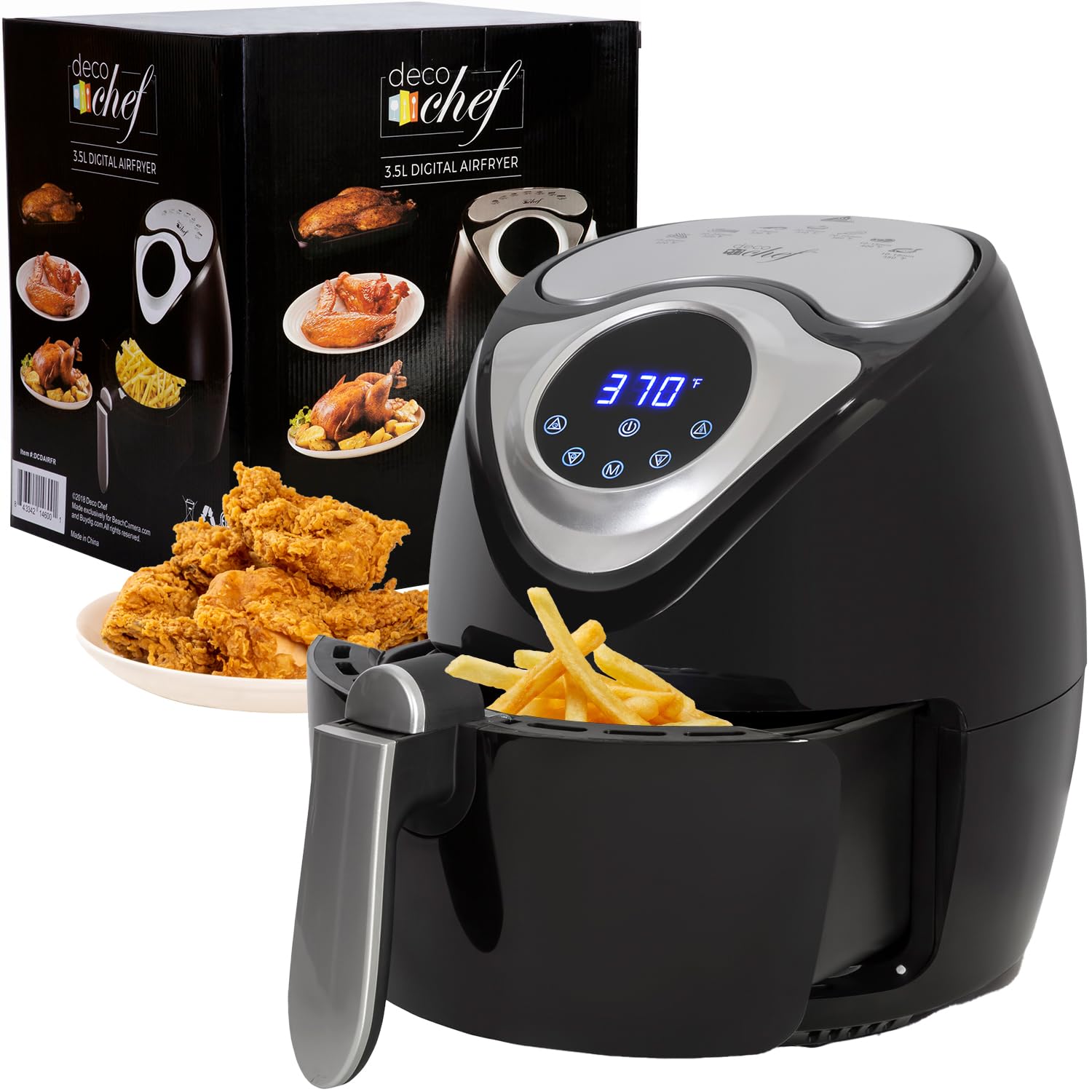Fritadeira Air Deco Chef Xl 3.7 Qt Digital 7 Programas