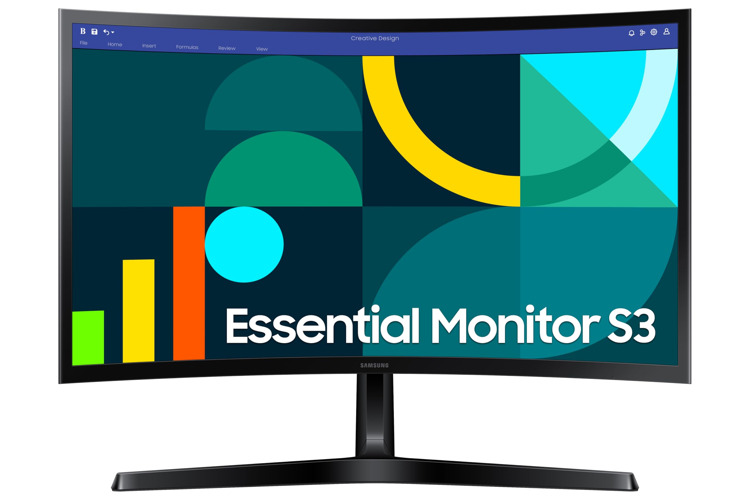 Monitor De Computador Curvo Samsung S3 S36gd De 24 Polegadas E 100 Hz - Ls24d368ganxza