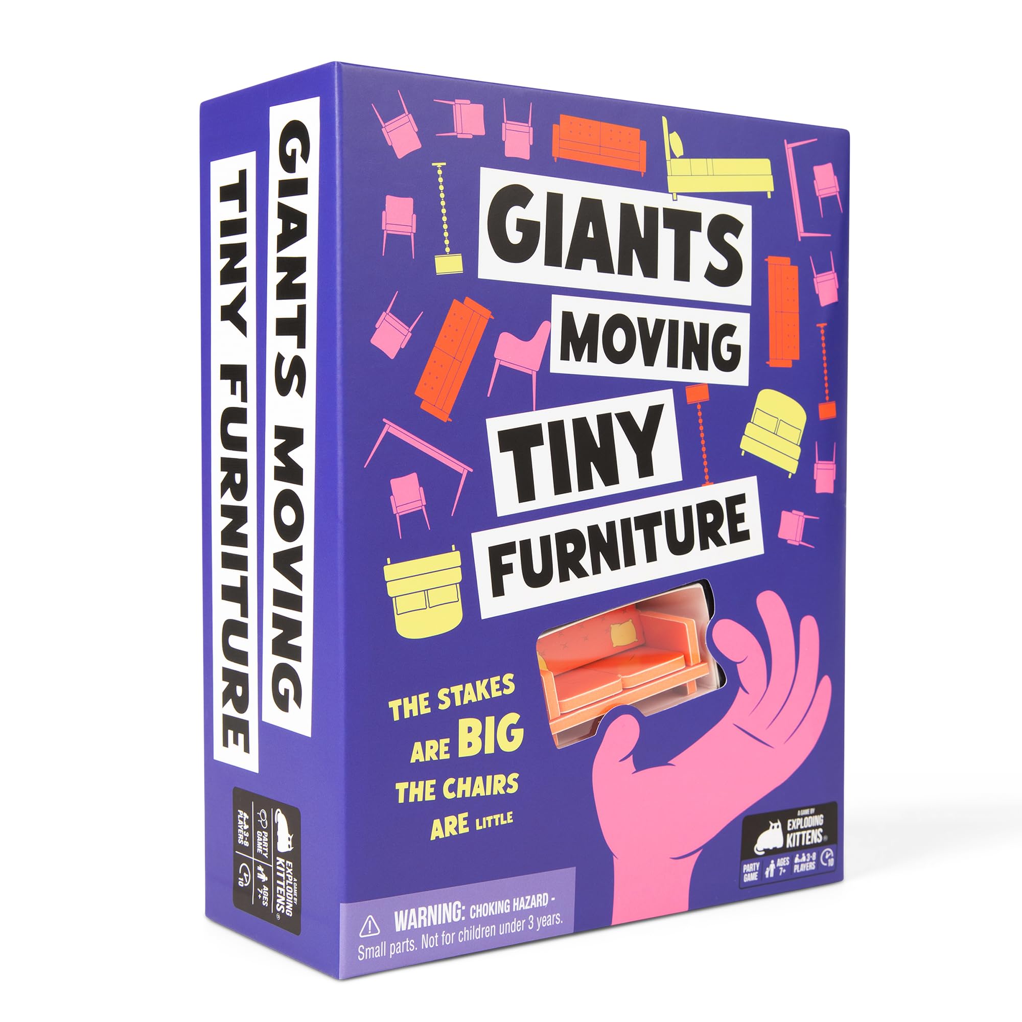 Jogo De Festa Exploding Kittens Giants Moving Tiny Furniture