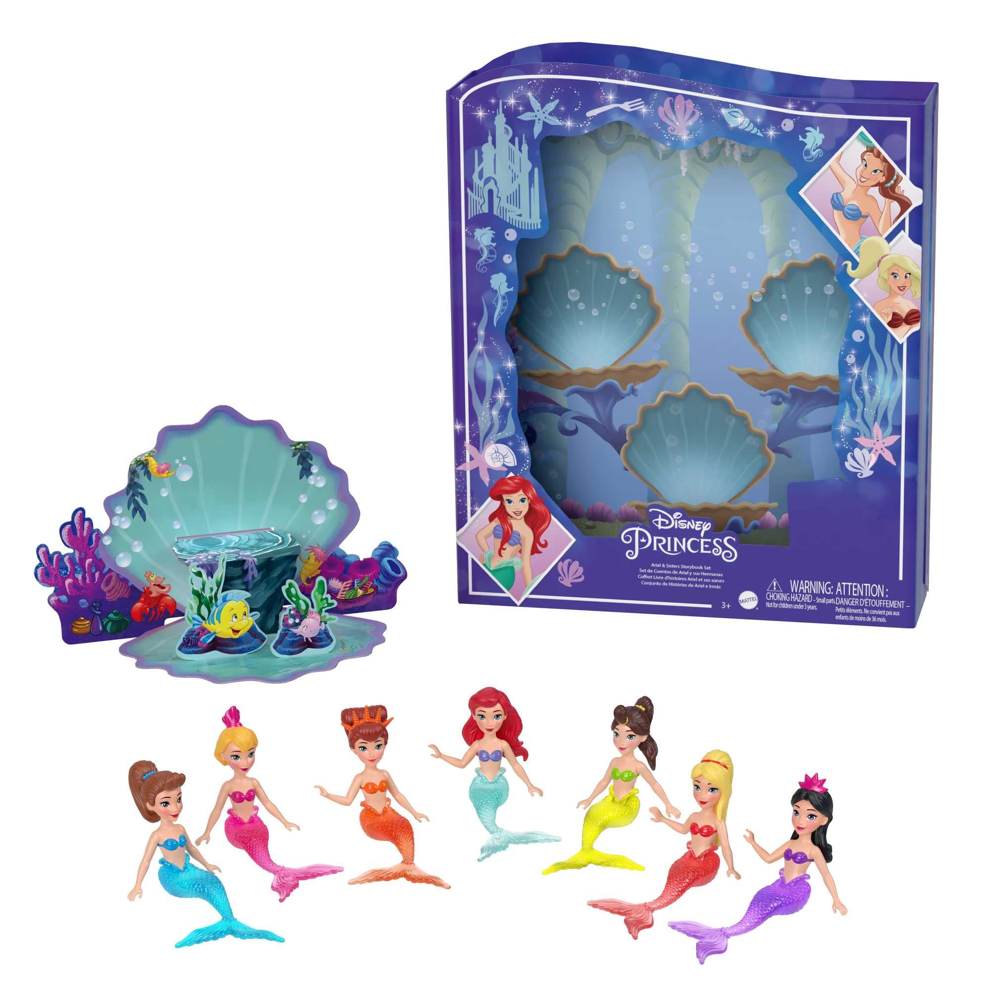 Conjunto De Brinquedos Mattel Disney Princess Ariel &amp; Sisters Mermaid