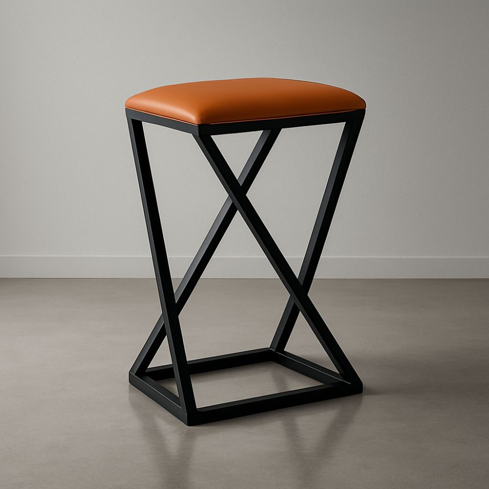 Banqueta Z 80 Cm Banco Cozinha Corino Bistrô Ferro Balcão