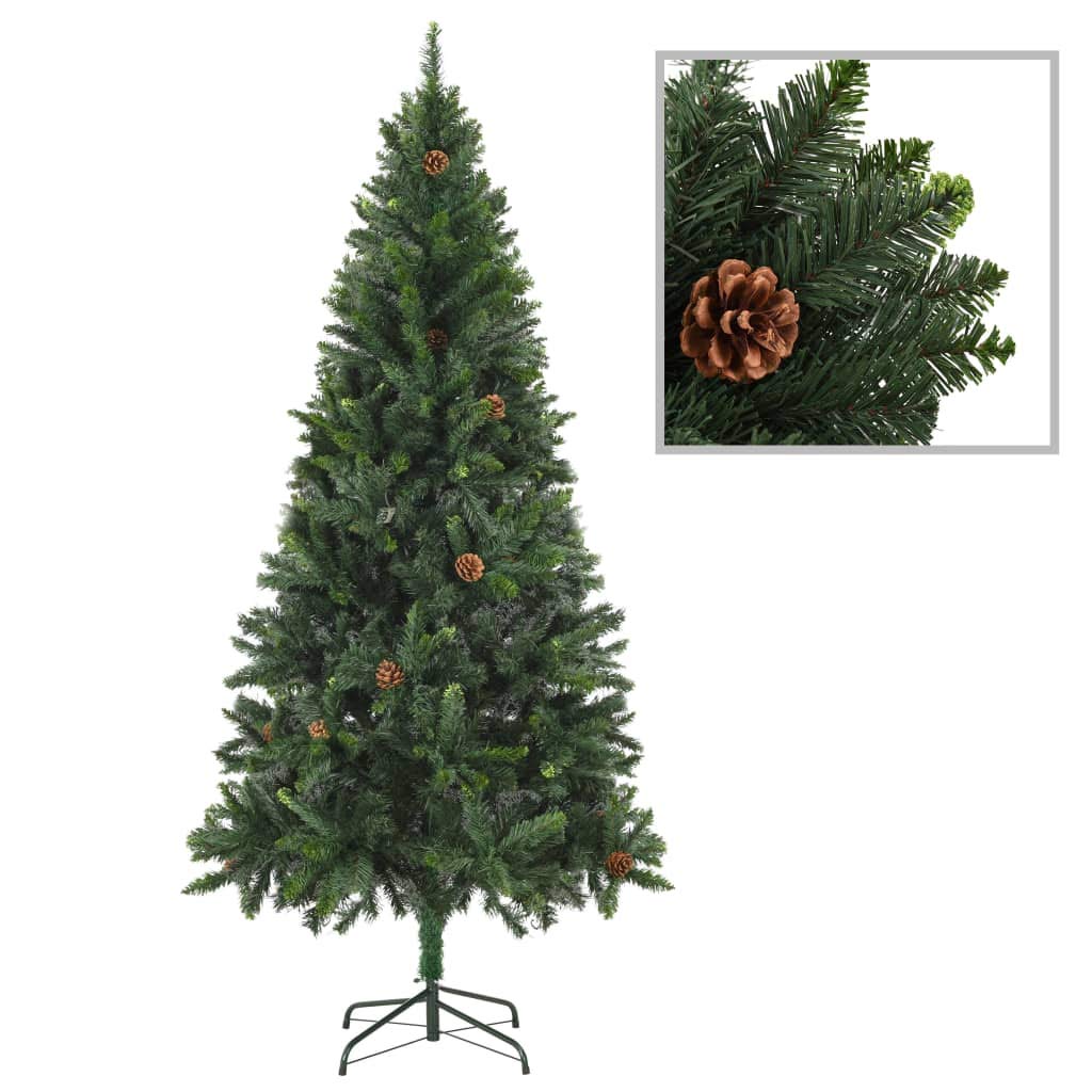 Árbol De Navidad Artificial Vidaxl Imitación Pino 1.8 M Con Piñas