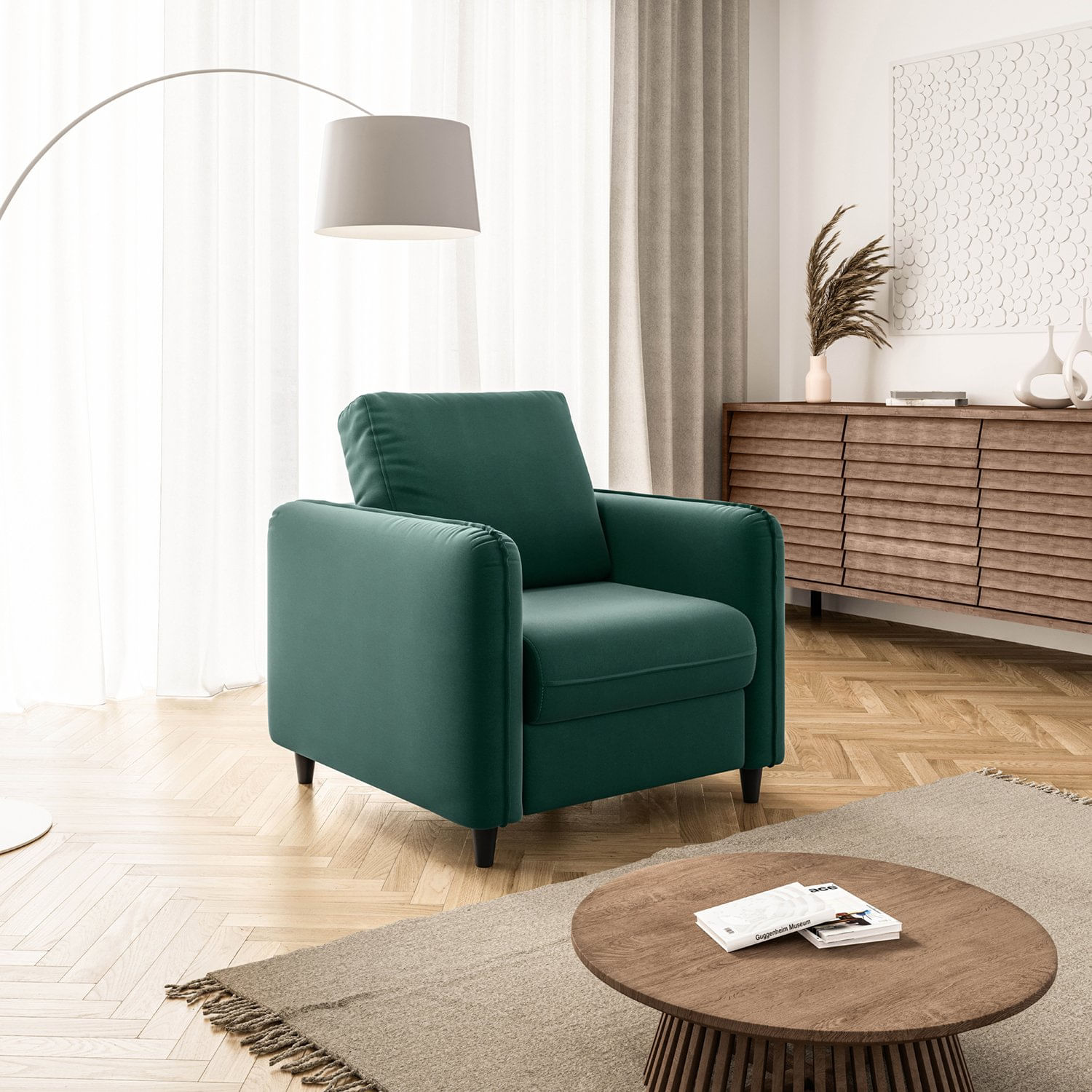 Poltrona Em Veludo Orquídea Cabecasa Madeiramadeira Verde