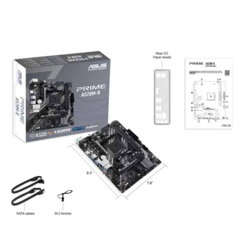 Placa Mãe Asus Prime A520m-r Am4 Ddr4 M.2 Chipset Hdmi Preto - imagem 4