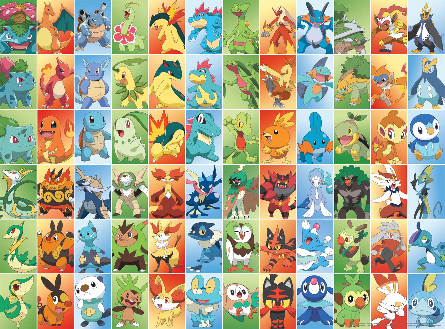 Quebra-cabeça Buffalo Games Pokémon First Partners 1000 Unidades