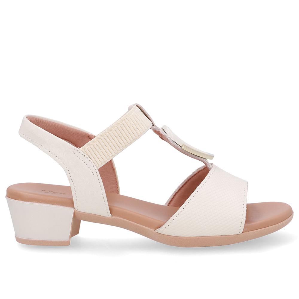 Sandalia Usaflex Salto Bloco Ref Ud12002 Branco 40