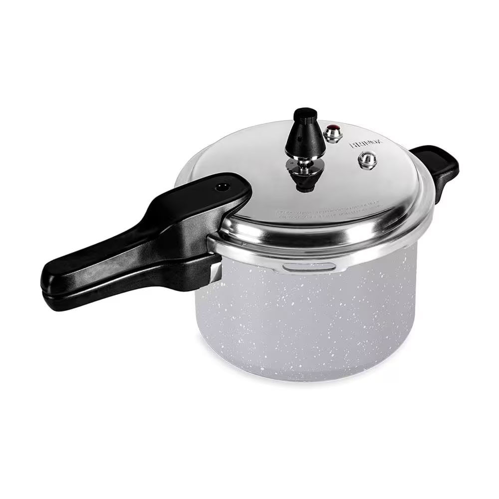 Panela De Pressão Ceramic Life Super 5,4l Antiaderente Indução Cinza Brinox