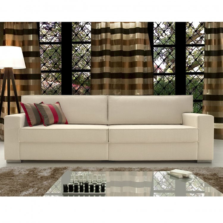 Sofá 3 Lugares 200cm Carmel Raízes Branco